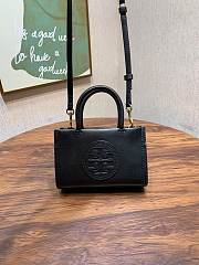 Tory Burch Ella Bio Black Mini Tote - 18.5x12.5x7cm - 5