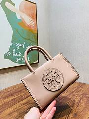 Tory Burch Ella Light Sand Mini Tote - 18.5x12.5x7cm  - 2