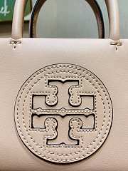 Tory Burch Ella Light Sand Mini Tote - 18.5x12.5x7cm  - 5