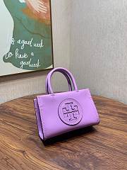 Tory Burch Ella Bio Viola Mini Tote - 18.5x12.5x7cm - 2