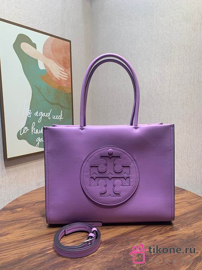 Tory Burch Bright Amethyst Purple Tote - 26.5x34x11cm - 1