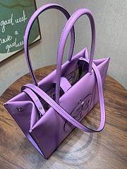 Tory Burch Bright Amethyst Purple Tote - 26.5x34x11cm - 3