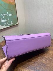 Tory Burch Bright Amethyst Purple Tote - 26.5x34x11cm - 2