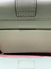 Tory Burch Ella Mint Leaf Mini Tote - 18.5x12.5x7cm - 5