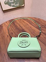 Tory Burch Ella Mint Leaf Mini Tote - 18.5x12.5x7cm - 3