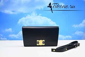 Celine Trapeze Triomphe Black Handbag 26cm