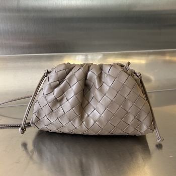 Bottega Veneta Mini Pouch Taupe Gray - 22x12x7cm