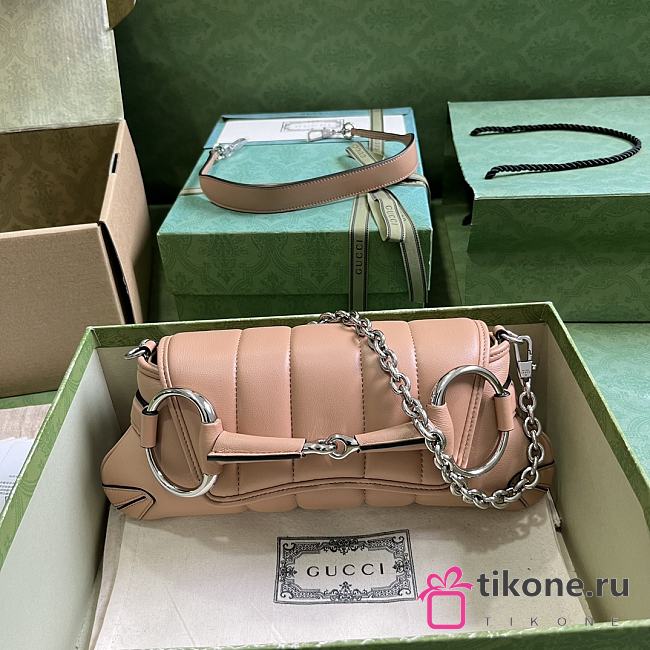 Gucci Horsebit Small Chain Pink - 27x11.5x5cm - 1