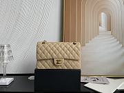 Chanel CF25 Classic Beige Caviar Gold Buckle - 1