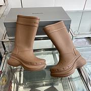 Balenciaga Crocs Brown Rain Boots - 3