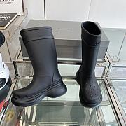 Balenciaga Crocs Black Rain Boots - 4