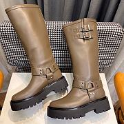 Celine Bulky Biker Brown High Boots - 5