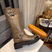 Celine Bulky Biker Brown High Boots - 4