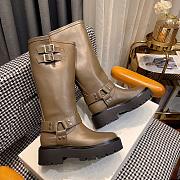 Celine Bulky Biker Brown High Boots - 3