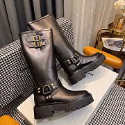 Celine Bulky Biker Black High Boots - 5