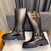 Celine Bulky Biker Black High Boots - 2