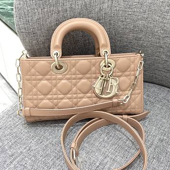 Dior Medium Lady D-Joy Bag Beige Cannage Lambskin - 26x13.5x5cm