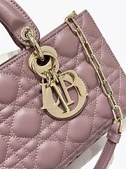 Dior Lady D-Joy Violet Bag - 26x13.5x5cm - 2