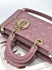 Dior Lady D-Joy Violet Bag - 26x13.5x5cm - 3