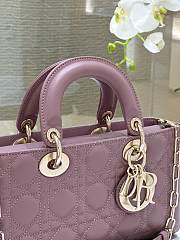 Dior Lady D-Joy Violet Bag - 26x13.5x5cm - 4