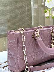 Dior Lady D-Joy Violet Bag - 26x13.5x5cm - 5