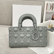 Dior Lady D-Joy Tone Grey Bag - 26x13.5x5cm - 1