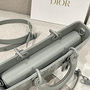 Dior Lady D-Joy Tone Grey Bag - 26x13.5x5cm - 5