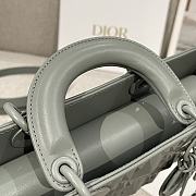 Dior Lady D-Joy Tone Grey Bag - 26x13.5x5cm - 4