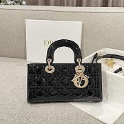 Dior Lady D-Joy Glossy Black Bag - 26x13.5x5cm - 1