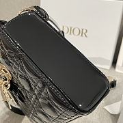 Dior Lady D-Joy Glossy Black Bag - 26x13.5x5cm - 4