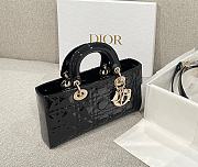 Dior Lady D-Joy Glossy Black Bag - 26x13.5x5cm - 2