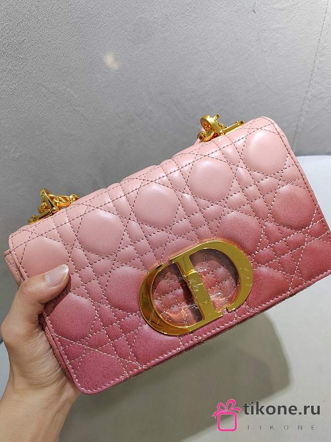 Dior Small Cario Ombre Pink Classic Flap -  22x12x7.5cm - 1