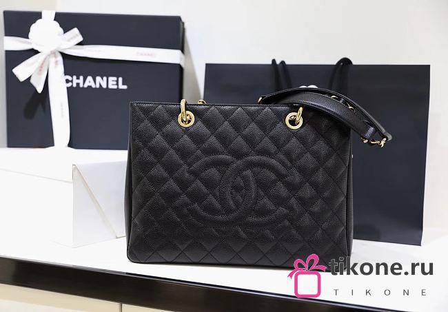 Chanel Grant Black Shopping Bag - 34x34x12cm - 1