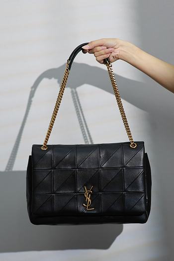 YSL Black Jamie Giant Rive Gauche Chain Bag - 33×22×7.5cm