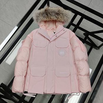 Canada Goose Fur Hood Pink Jacket