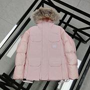 Canada Goose Fur Hood Pink Jacket - 3