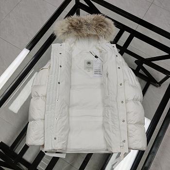 Canada Goose Fur Hood White Jacket