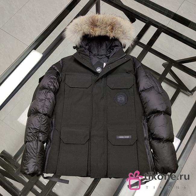 Canada Goose Fur Hood Black Jacket - 1