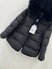 Moncler 2023 Black Short Jacket With Fur  - 4