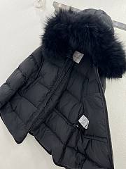 Moncler 2023 Black Short Jacket With Fur  - 3