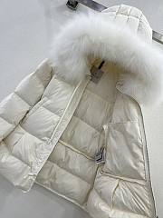 Moncler 2023 White Short Jacket With Fur - 2