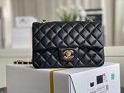 Chanel Classic Small Black Lambskin Gold Hardware 20cm - 1