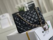 Chanel Classic Small Black Lambskin Gold Hardware 20cm - 5