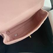 Chanel Classic Pink Lambskin Top Handles Gold Hardware - 21x13x8cm - 5