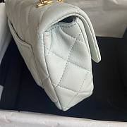 Chanel Classic Blue Lambskin Top Handles Gold Hardware - 21x13x8cm - 5