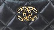 Chanel 23K Black Lambskin Hobo Bag - 20×13×5cm - 2