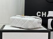 Chanel Small Flap Bag Lambskin & Gold-Tone Metal In White - 21x7x12cm - 4