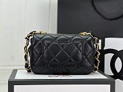 Chanel Small Flap Bag Lambskin & Gold-Tone Metal In Black - 21x7x12cm - 4