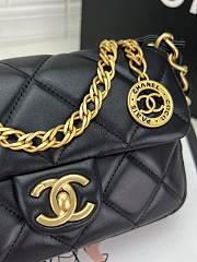 Chanel Small Flap Bag Lambskin & Gold-Tone Metal In Black - 21x7x12cm - 2