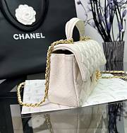 Chanel Classic White Caviar Top Handles - 20×14×7cm - 4